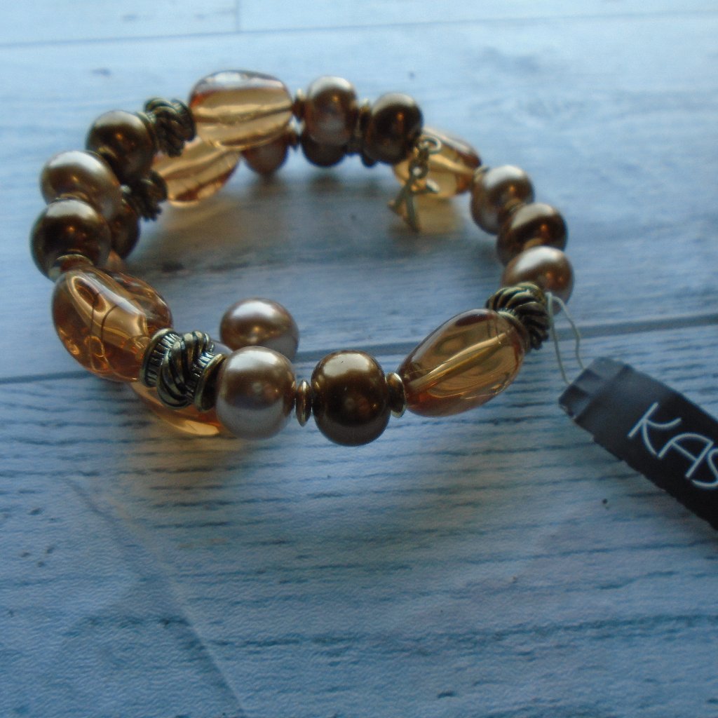 Amber Hue Bead Bracelet
